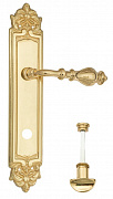 Дверная ручка Venezia "GIFESTION" WC-2 на планке PL96 полированная латунь