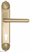 Дверная ручка Venezia "EXA" CYL на планке PL87 полированная латунь