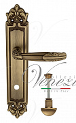 Дверная ручка Venezia "ANGELINA" WC-2 на планке PL96 матовая бронза