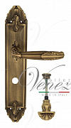 Дверная ручка Venezia "ANGELINA" WC-4 на планке PL90 матовая бронза