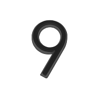 Цифра "9" самоклеящаяся ABS (50х37) (FUARO) BL черный