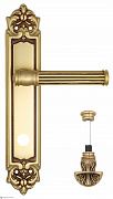 Дверная ручка Venezia "IMPERO" WC-4 на планке PL96 французcкое золото + коричневый