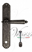 Дверная ручка Venezia "CASTELLO" WC-2 на планке PL02 античное серебро