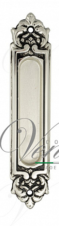 Ручка для раздвижной двери Venezia U122 DECOR натуральное серебро + черный (1шт.)