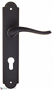 Дверная ручка на планке Fratelli Cattini "LAVERA" CYL PL257-NM матовый черный