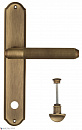 Дверная ручка Venezia "EXA ZIG" WC-2 на планке PL02 матовая бронза