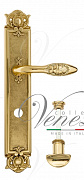Дверная ручка Venezia "CASANOVA" WC-2 на планке PL97 полированная латунь