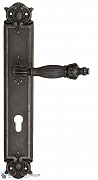 Дверная ручка Venezia "OLIMPO" CYL на планке PL97 античное серебро