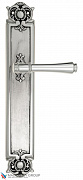 Дверная ручка Venezia "CALLISTO" на планке PL97 натуральное серебро + черный