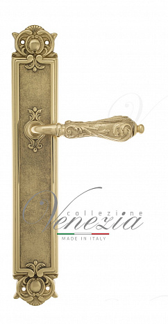 Дверная ручка Venezia "MONTE CRISTO" на планке PL97 полированная латунь