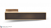 Дверная ручка на прямоугольном основании Fratelli Cattini "COSMO CAVITA" 6-BY матовая бронза