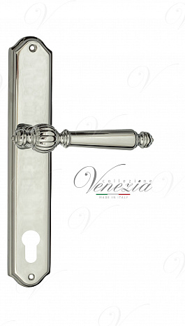 Дверная ручка Venezia "PELLESTRINA" CYL на планке PL02 полированный хром