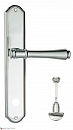 Дверная ручка Venezia "CALLISTO" WC-2 на планке PL02 матовый хром / полированный хром