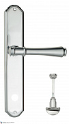 Дверная ручка Venezia "CALLISTO" WC-2 на планке PL02 матовый хром / полированный хром