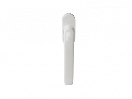 Ручка оконная Internika Tolstoy алюминиевая 35 мм (RAL 9016) белая, 45° + 2 винта 5х45 (для стенда)