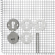 Броненакладка накладная декоративная DL DEF5512 SN (матовый никель), А=53-82мм