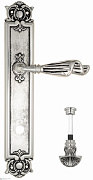 Дверная ручка Venezia "OPERA" WC-4 на планке PL97 натуральное серебро + черный