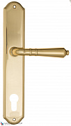 Дверная ручка на планке Fratelli Cattini "TOSCANA" CYL PL02-OLV полированная латунь