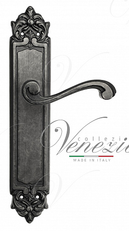 Дверная ручка Venezia "VIVALDI" на планке PL96 античное серебро