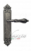 Дверная ручка Venezia "MONTE CRISTO" на планке PL96 античное серебро