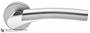 Дверная ручка на круглом основании COLOMBO Mixa CB21RSB-CR8 полированный хром / матовый хром