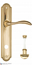 Дверная ручка на планке Fratelli Cattini "LUCCIA" WC-2 PL257-OLV полированная латунь