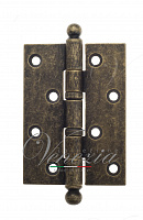 Дверная петля универсальная латунная с круглым колпачком Venezia CRS010 102x76x3 античная бронза