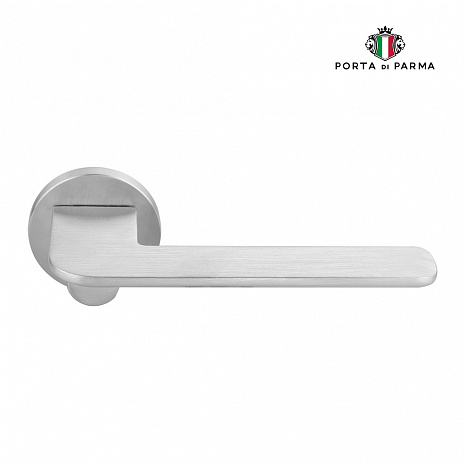Дверная ручка на розетке PORTA DI PARMA Slim Матовый хром