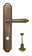 Дверная ручка Venezia "CASTELLO" WC-2 на планке PL98 матовая бронза