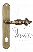 Дверная ручка Venezia "LUCRECIA" CYL на планке PL02 матовая бронза