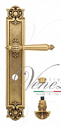 Дверная ручка Venezia "PELLESTRINA" WC-4 на планке PL97 французское золото + коричневый