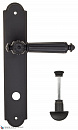 Дверная ручка на планке Fratelli Cattini "TORCELLO" WC-2 PL257-NM матовый черный