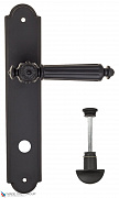 Дверная ручка на планке Fratelli Cattini "TORCELLO" WC-2 PL257-NM матовый черный