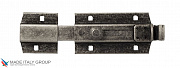 256FA30 Задвижка дверная усиленная с отверствием для навесного замка ALDEGHI 300мм античное серебро