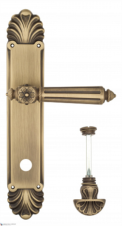 Дверная ручка Venezia "CASTELLO" WC-4 на планке PL87 матовая бронза