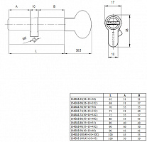 Цилиндровый механизм KALE KILIT 164BM-72(30+10+32C)-C-NP-5KEY-STB 164BM000144
