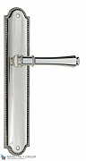 Дверная ручка Venezia "CALLISTO" на планке PL98 натуральное серебро + черный
