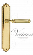 Дверная ручка Venezia "MOSCA" на планке PL98 полированная латунь