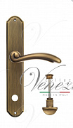 Дверная ручка Venezia "VERSALE" WC-2 на планке PL02 матовая бронза