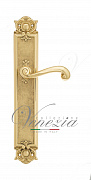 Дверная ручка Venezia "CARNEVALE" на планке PL97 полированная латунь
