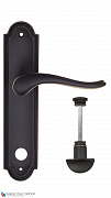 Дверная ручка на планке Fratelli Cattini "LAVERA" WC-2 PL248-NM матовый черный