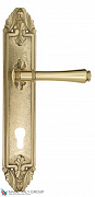 Дверная ручка Venezia "CALLISTO" CYL на планке PL90 полированная латунь