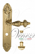 Дверная ручка Venezia "LUCRECIA" WC-2 на планке PL90 полированная латунь