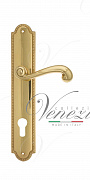 Дверная ручка Venezia "CARNEVALE" CYL на планке PL98 полированная латунь
