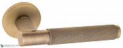 Дверная ручка на круглом основании Fratelli Cattini "UNA X" 7FS-BY матовая бронза