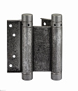 101FA100B2 Дверная петля пружинная амортизирующая + тормоз ALDEGHI 100x33x37 мм античное серебро