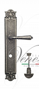 Дверная ручка Venezia "VIGNOLE" WC-2 на планке PL97 античное серебро