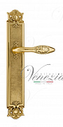Дверная ручка Venezia "CASANOVA" на планке PL97 полированная латунь