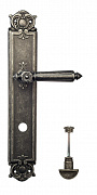 Дверная ручка Venezia "CASTELLO" WC-2 на планке PL97 античное серебро