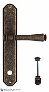 Дверная ручка Venezia "CALLISTO" WC-2 на планке PL02 античная бронза